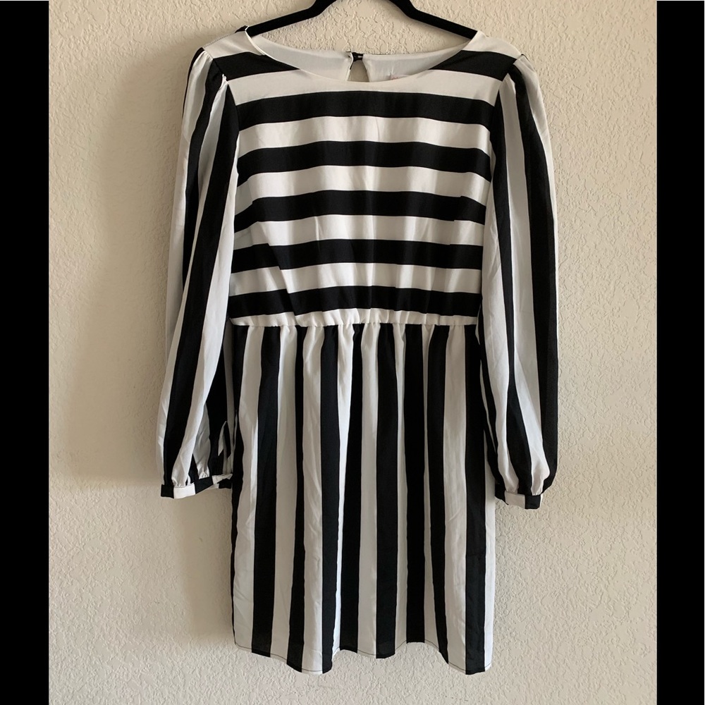 Black & White Striped Dress
